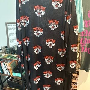 Black Dress with Tiger Print